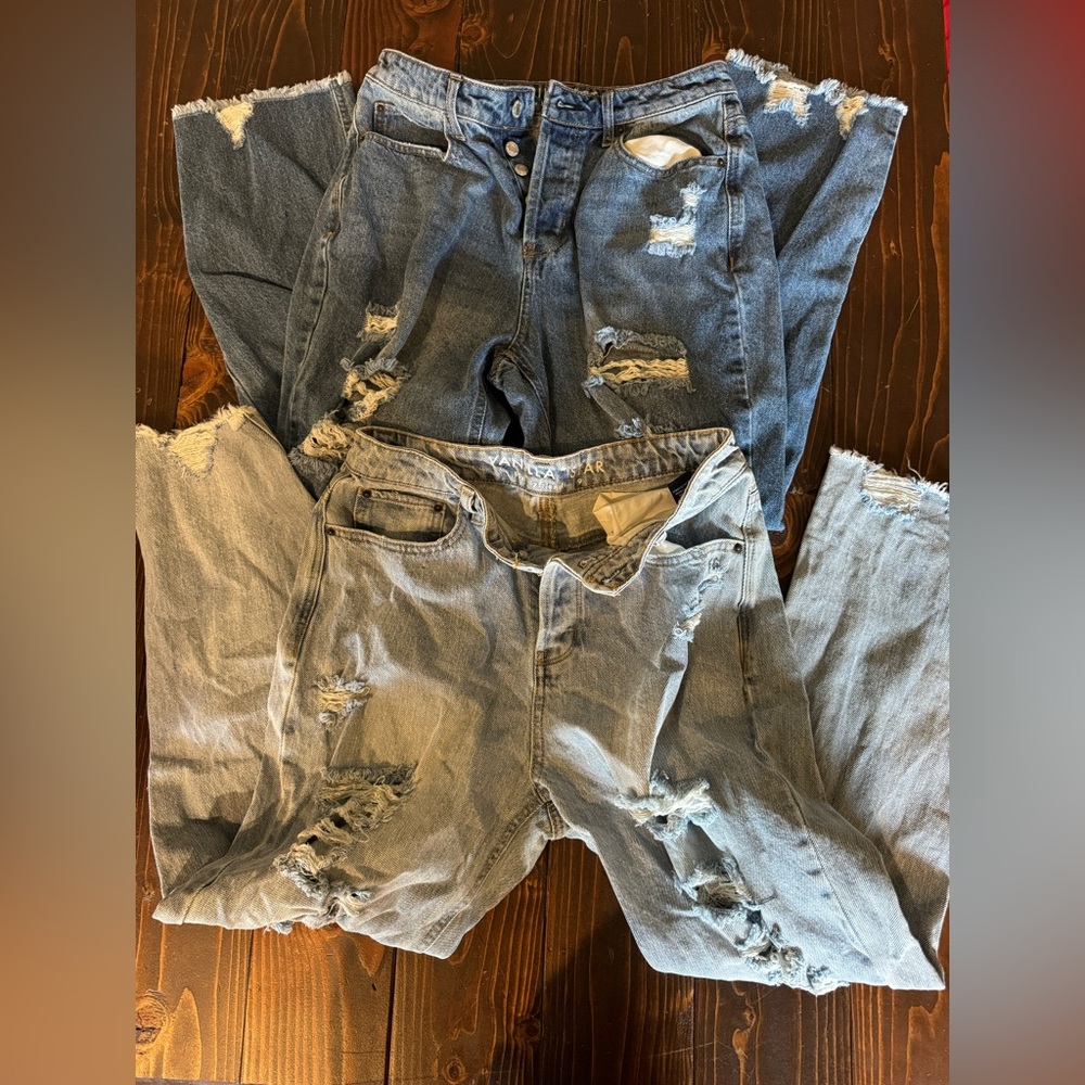 Vanilla Star 90s Boyfriend Jeans two pairs size 9 worn once